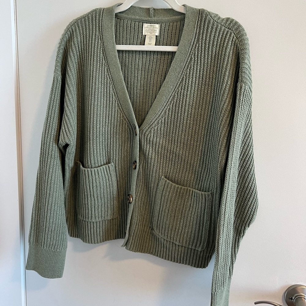 Cotton knit cardigan